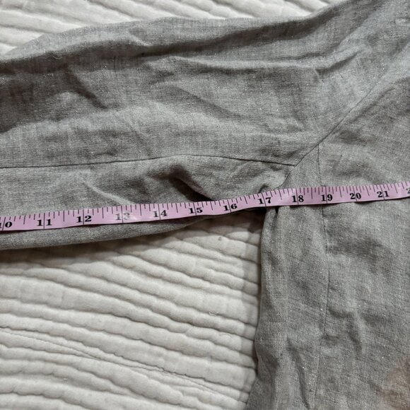 Eileen Fisher Blazer Light Gray Linen glitter Button Casual – Women’s M NWOT - Picture 11 of 12